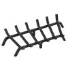 VEVOR Fireplace Log Grate, 27 inch Heavy Duty Fireplace Grate with 6 Support Legs, 3/4'' Solid Powder-coated Steel Bars