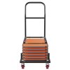 VEVOR Folding Chair Dolly, Iron Commercial Cart with 12 Chairs Capacity, Folding Chairs Rack Trolley with 4 Casters