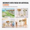 VEVOR 4PCS Gold Metal Column Wedding Flower Stand, 31.5inch High With Metal Laminate, Vase Geometric Centerpiece Stands