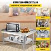 VEVOR Stainless Steel Equipment Grill Stand, 48 x 30 x 24 Inches Stainless Table, Grill Stand Table with Adjustable Storage Undershelf