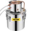 VEVOR Water Alcohol Distiller, 3 Gal, Distillery Kit w/Circulating Pump, Alcohol Still Copper Tube, Whiskey Distilling Kit w/Build-In Thermometer