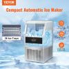 VEVOR 110V Commercial Ice Maker Machine 90-100LBS/24H with 24LBS Bin, Stainless Steel Automatic Operation Under Counter Ice Machine for Home Bar