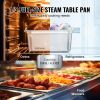 VEVOR 8 Pack Hotel Pans, 1/3 Size Anti-Jam Steam Pan with Lid, 0.8mm Thick Stainless Steel Steam Table Pan, 6-Inch Deep Commercial Table Pan