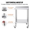 VEVOR 24 x 30 x 40 Inch Stainless Steel Work Table, Commercial Food Prep Worktable with Casters, Heavy Duty Prep Worktable