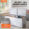 VEVOR Chest Freezer, 19.8 Cu.ft / 561 L Large Deep Freezer with Split Top Double Locking Lids