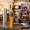 VEVOR Single Faucet Draft Beer Tower Dispenser, Stainless Steel Keg Beer Tower