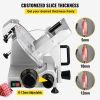 VEVOR Commercial Meat Slicer, 200W Electric Deli Food Slicer, 350-400RPM Meat Slicer with 8" Carbon Steel Blade