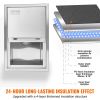 VEVOR Drop in Ice Chest, 18"L x 12"W x 14.5"H Stainless Steel Ice Cooler, Commercial Ice Bin with Sliding Cover, 40.9 qt Outdoor Kitchen Ice Bar