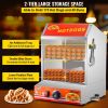 VEVOR Hot Dog Steamer, 27L/24.52Qt, 2-Tier Hut Steamer for 175 Hot Dogs & 40 Buns