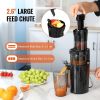 VEVOR Masticating Juicer, Cold Press Juicer Machine, 2.6" Large Feed Chute Slow Juicer, Juice Extractor Maker with High Juice Yield