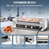 VEVOR Hot Dog Roller, 12 Hot Dog Capacity 5 Rollers, 750W Stainless Steel Cook Warmer Machine with Dual Temp Control