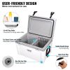 VEVOR Insulated Portable Cooler, 52 qt, Holds 50 Cans, Ice Retention Hard Cooler with Heavy Duty Handle, Ice Chest Lunch Box for Camping, Beach