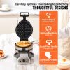 VEVOR 2-Layer Waffle Maker, 2 Pieces per Batch, 1400W Round Waffle Iron