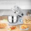 VEVOR Stand Mixer, 660W Electric Dough Mixer with 6 Speeds LCD Screen Timing, Tilt-Head Food Mixer with 7.4 Qt Stainless Steel Bowl, Dough Hook