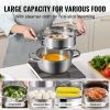 VEVOR Steamer Pot, 8.66in/22cm Steamer Pot for Cooking with 3QT Stock Pot and Vegetable Steamer