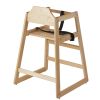 VEVOR Wooden High Chair for Babies & Toddlers, Double Solid Wood Feeding Chair, Eat & Grow Portable High Chair, Easy to Clean Baby Booster Seat