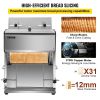 VEVOR Commercial Toast Bread Slicer, 12mm Thickness Electric Bread Cutting Machine, 31PCS Commercial Bakery Bread Slicer