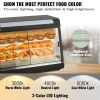 VEVOR Commercial Food Warmer Display, 3 Tiers, 1800W Pizza Warmer w/ 3D Heating 3-Color Lighting Bottom Fan