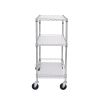 VEVOR 3-Tier Utility Cart Rolling Cart on Wheels 35"x18"x35.5" 661 LBS 6 Hooks