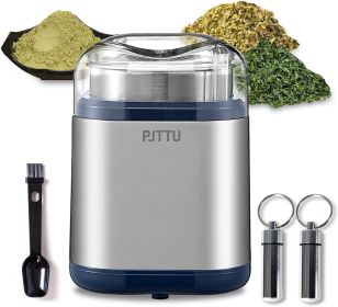 Electric Grinder For Herb,pice,Pollen And Coffee Fast Grinding For Flower Buds,Dry Spices,And Herbs Compact Size  Silver